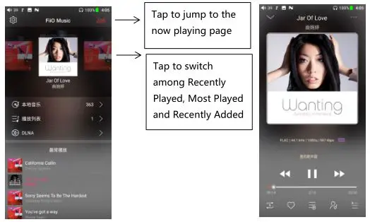 Fiio M15 Complete - a list of recently added songs