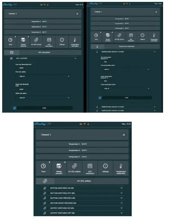 Shelly UNI Universal WiFi Sensor Input- measurement