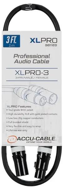 ACCU-CABLE-XLPRO-3-3-Foot-Pro-Audio-Cable-product