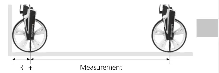 Laserliner RollPilot X12 Roller Distance Measuring Device - To measure from wall to spot