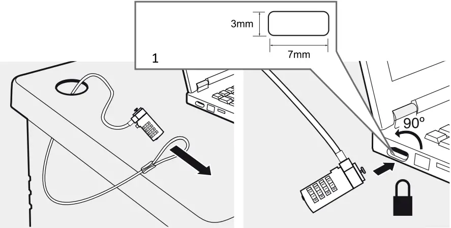 ACT AC9015 Laptop Lock with Combination Lock A1