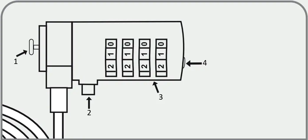 ACT AC9015 Laptop Lock with Combination Lock