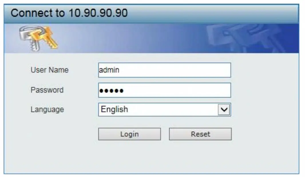 D-Link DXS 1210 28S - Login button