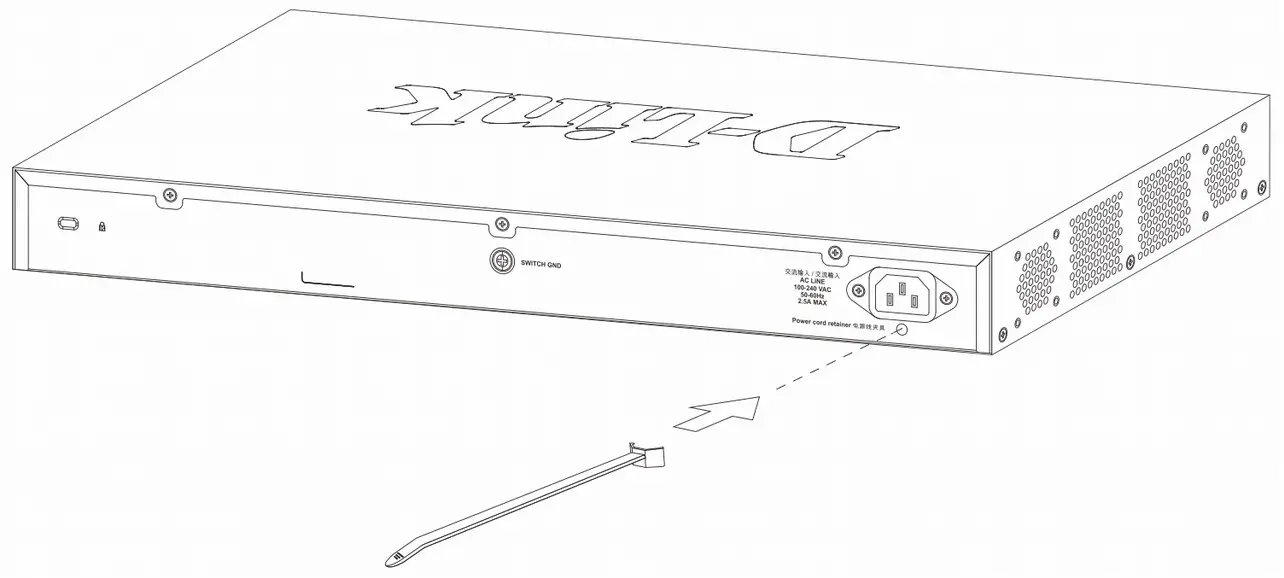 D-Link DXS 1210 28S - Power Cord Clip
