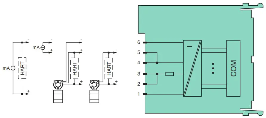 Pepperl Fuchs LB3002A2 HART Transmitter Power Supply Input Isolator - Connection
