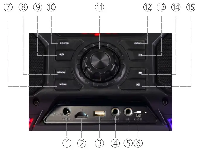VeGue VS-6633 Portable Bluetooth Speaker System - fig 1