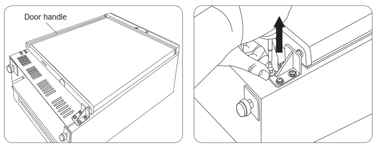 POLAR CD080-A Refrigerators Freezers Instruction - Reversing the door