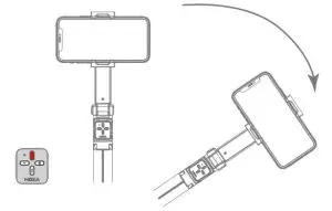 MOZA M16 NANO-SE Black Gimbal Selfie Stick-Follow Mode