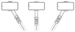 MOZA M16 NANO-SE Black Gimbal Selfie Stick-Lock Mode