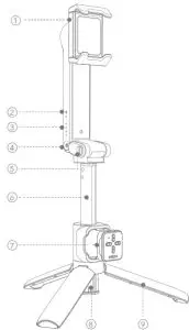 MOZA M16 NANO-SE Black Gimbal Selfie Stick-Overview