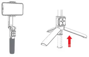 MOZA M16 NANO-SE Black Gimbal Selfie Stick-Tripod