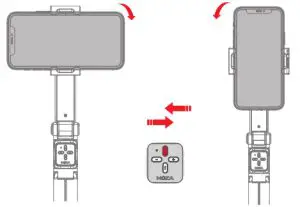 MOZA M16 NANO-SE Black Gimbal Selfie Stick-Vertical Mode