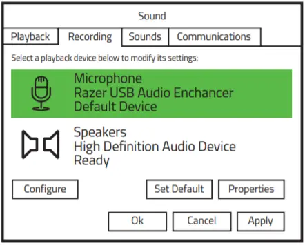 Razer Ifrit as the default recording
