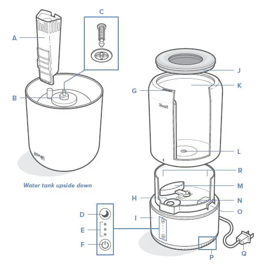 levoit Dual 100 Ultrasonic Top-Fill Cool Mist 2-in-1 Humidifier and Diffuser fig1