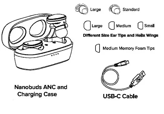 Transtyle Technology MZX5300 AL Nanobuds ANC True Wireless Earbuds- Box