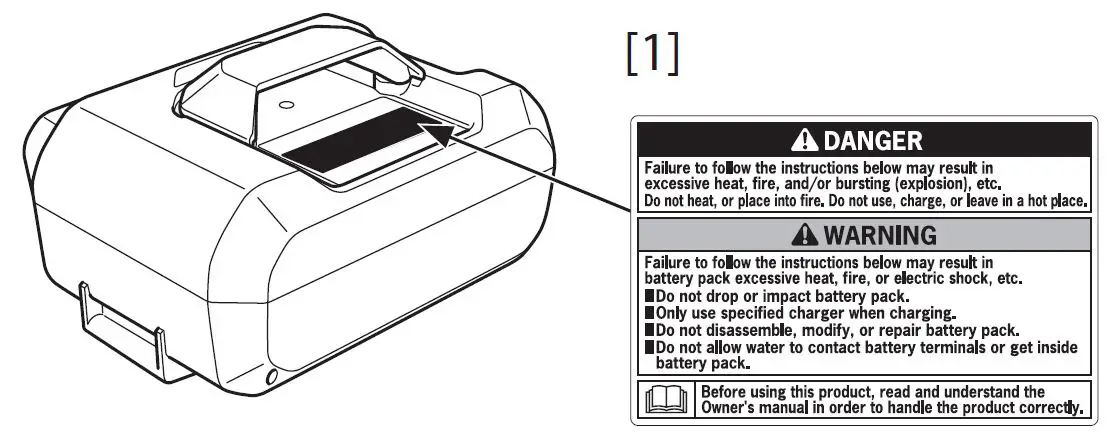 HONDA DP72104Z Battery Pack FIG 1