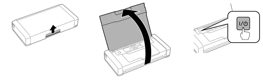 EPSON EC-C110 Wireless Mobile Color Printer - Open the cover