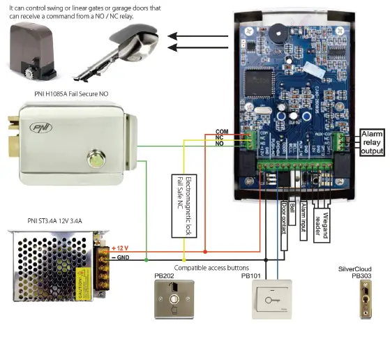 PNI DK101 Control Access Keypad with Proximity Caed Reader FIG 3