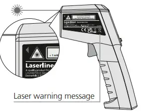 Laserliner 082.038A ThermoSpot one Infrared Thermometer - output