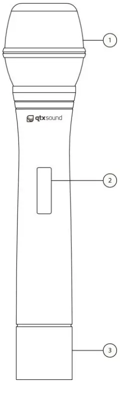 qtx V Series VHF Wireless Systems - Handheld Transmitter