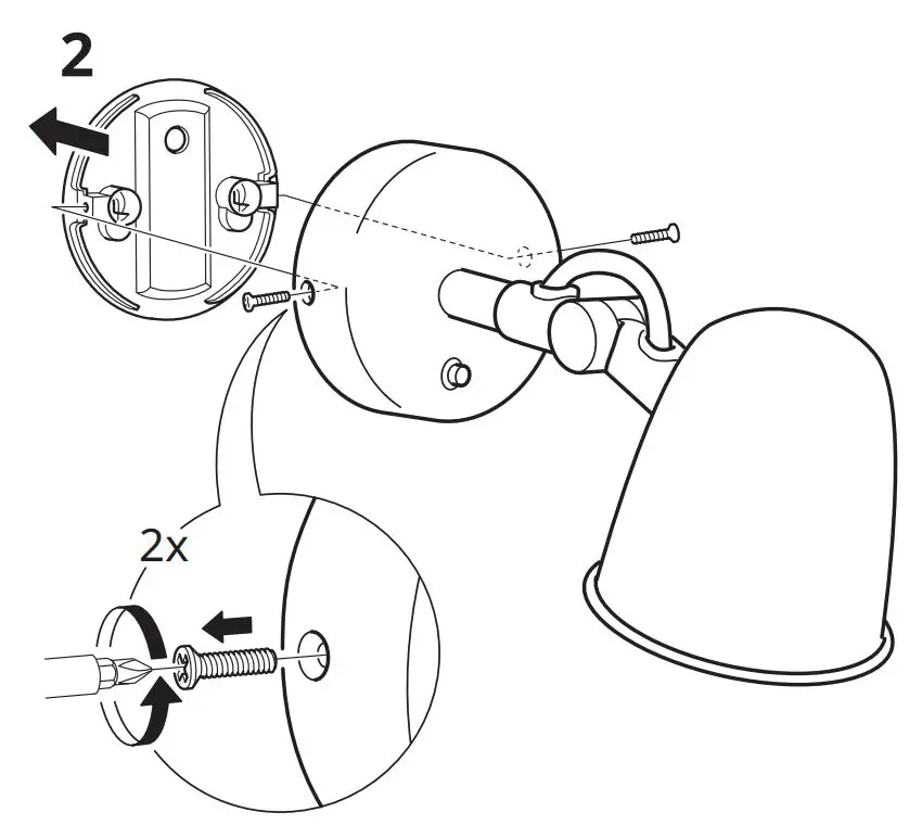 IKEA 303.573.62 SKURUP Wall Lamp Instruction Manual - Installation 2