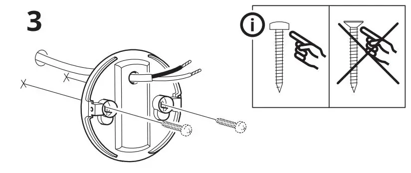 IKEA 303.573.62 SKURUP Wall Lamp Instruction Manual - Installation 3