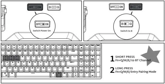 ROYAL KLUDGE RK100 Mechanical Wireless Keyboard - use