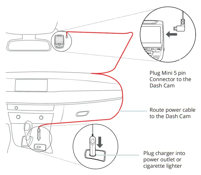 REXING V1P 4K Dual Channel Dash Camera - Camera onto