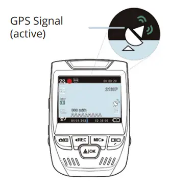 REXING V1P 4K Dual Channel Dash Camera - MENU