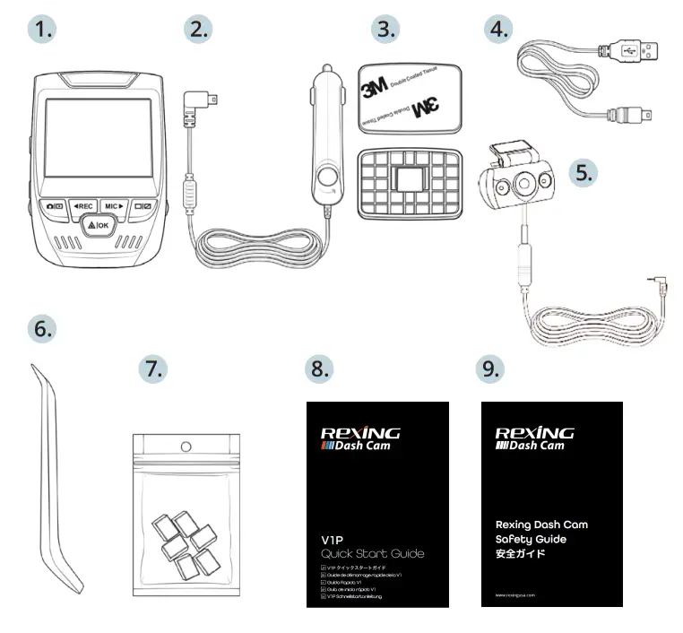 REXING V1P 4K Dual Channel Dash Camera - REXING