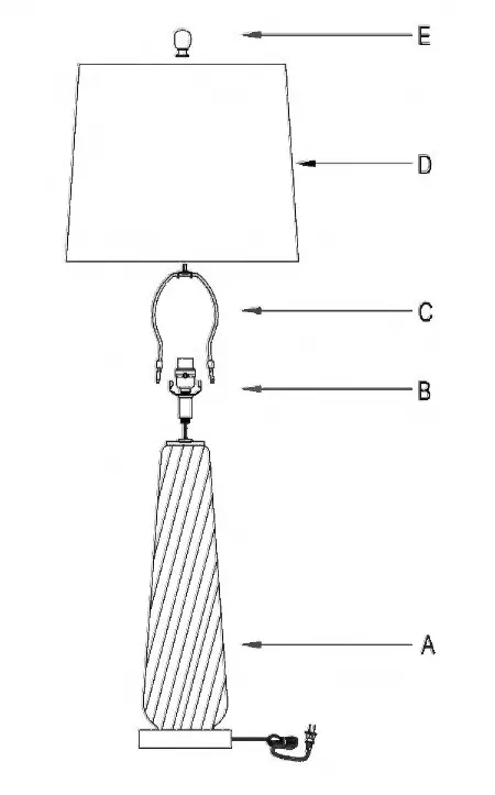 Maxax T18 28.75-Inch Blue Table Lamp Set 1