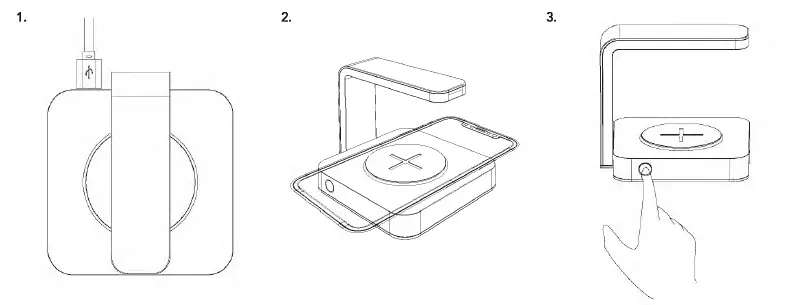 globe 60055 Disinfecting Wireless Charging Hub fig 4