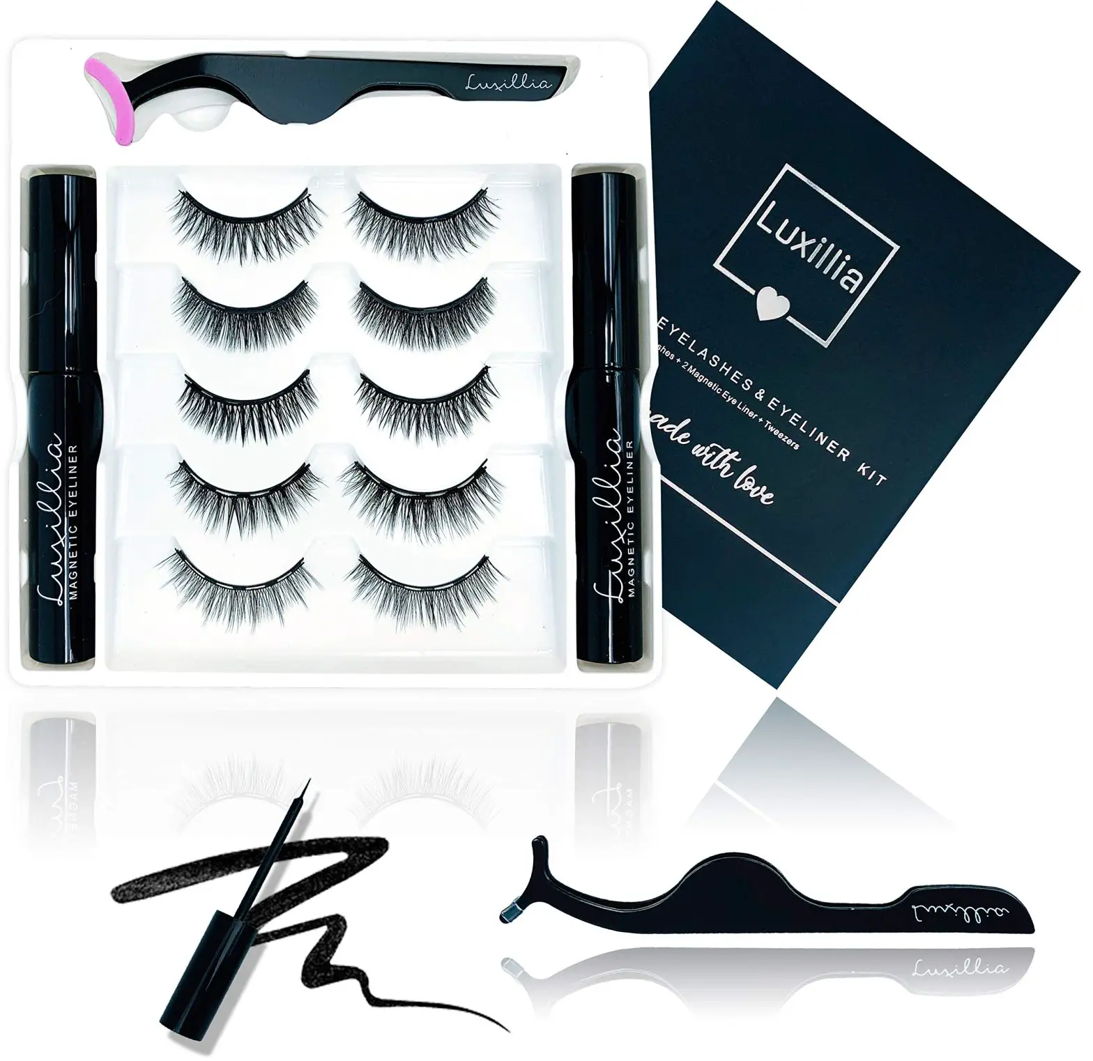 Luxillia 5 Sets Magnetic Lashes With Eyeliner User Manual