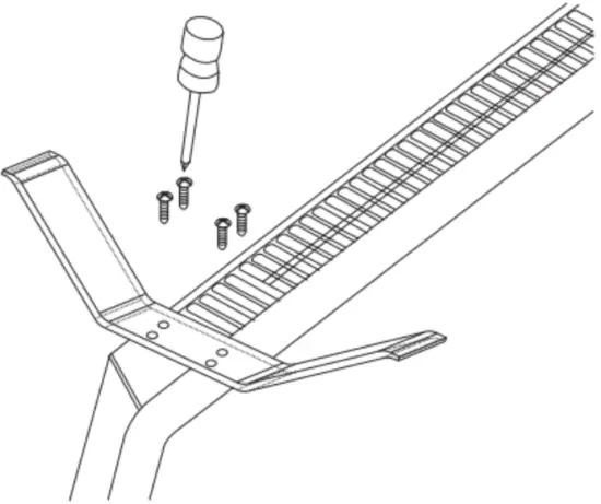 kogan KASGSHT24BA Smarterhome 2400W Glass Panel Heater - Leg Installation