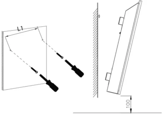 kogan KASGSHT24BA Smarterhome 2400W Glass Panel Heater - bracket