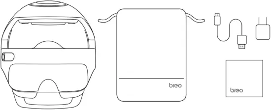 breo iDream 5S Electric Head Massager Product Configuration