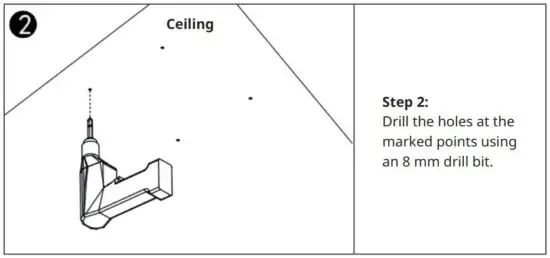 FIG 7 Ceiling mounting