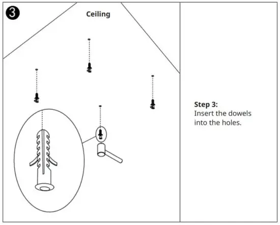 FIG 8 Ceiling mounting