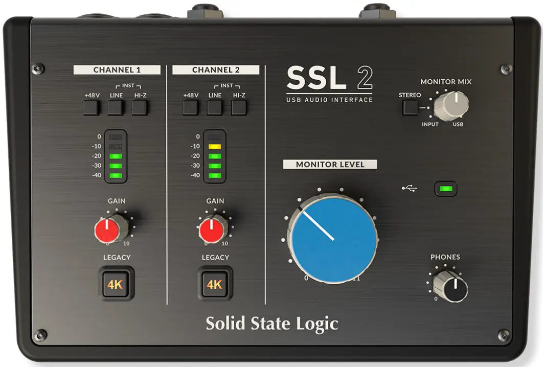 Solid State Logic SSL 2 Desktop 2x2 USB Type-C Audio Interface