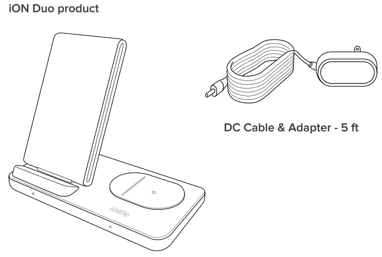 iottie CHWRIO107GR iON Wireless Duo Wireless Charging Stand and Pad - fig 1