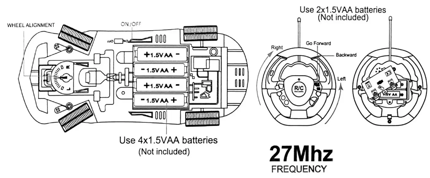 Qi HQMT1018 RC CAR 27mhz remote control