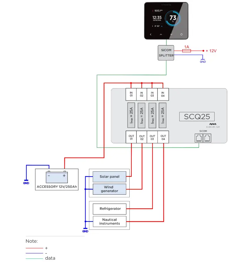 SIMARINE SCQ25 Quadro Digital Shunt Module - overview 2