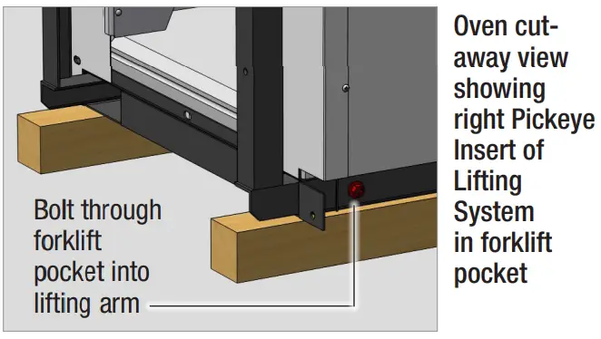 Wood Stone PHOENIX OVEN Insert to the forklift