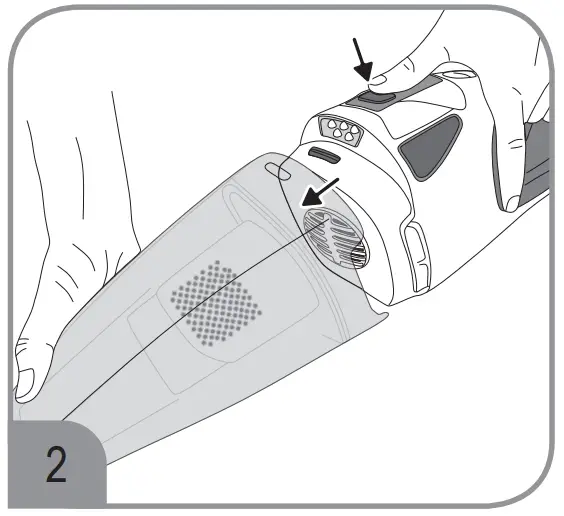 Emptying the dust container