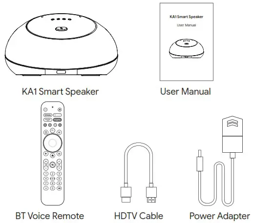 VIDEOSTRONG KA1 Smart Speaker - Package contents