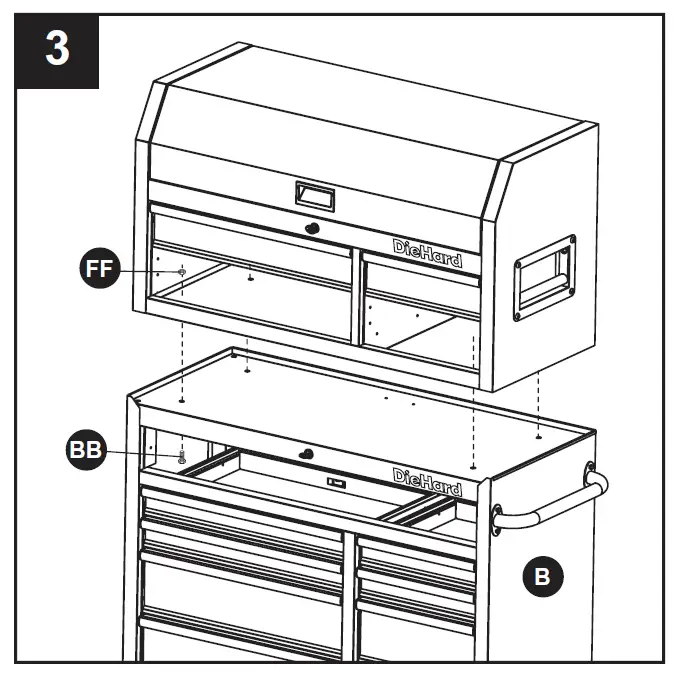 DieHard 10885 9 Drawer 42 Inch Mobile Cabinet 7