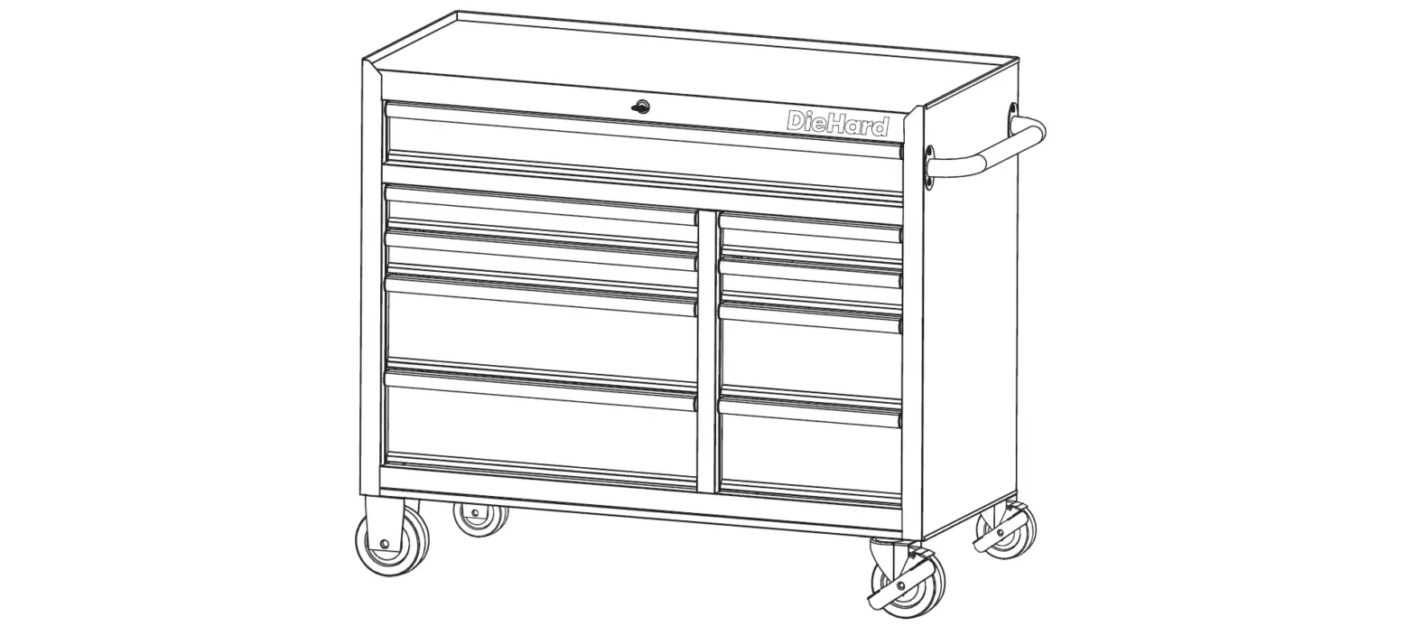 Diehard 10885 9 Drawer 42 Inch Mobile Cabinet Instruction Manual Diehard 10885 9 Drawer 42 Inch Mobile Cabinet Instruction Manual