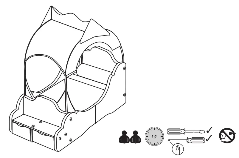 Hello-Home-70765-Disney-Bed-Princess-Tub-with-Storage-Junior-FIG-1