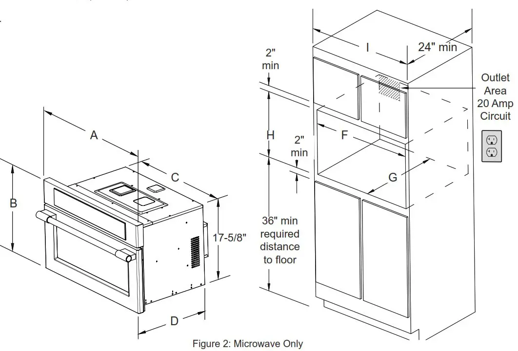 FRIGIDAIRE PMBD3080AF 30 Inch Built In Convection Microwave Oven - Cabinet Installation 1