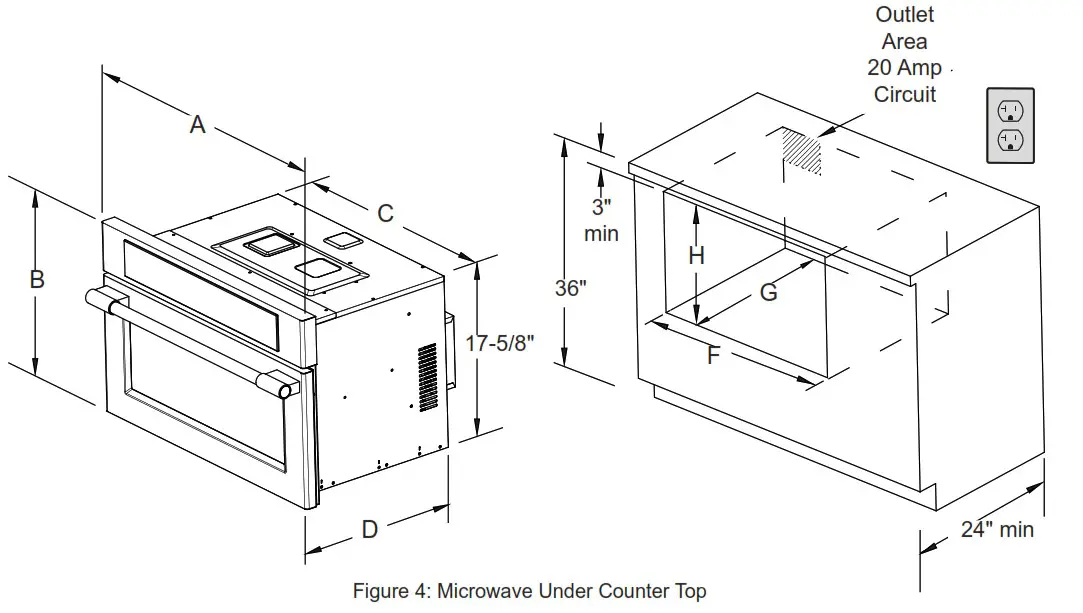 FRIGIDAIRE PMBD3080AF 30 Inch Built In Convection Microwave Oven - Cabinet Installation 3